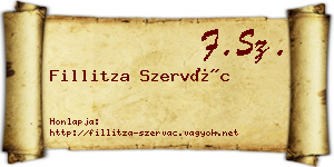 Fillitza Szervác névjegykártya