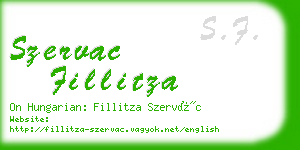 szervac fillitza business card